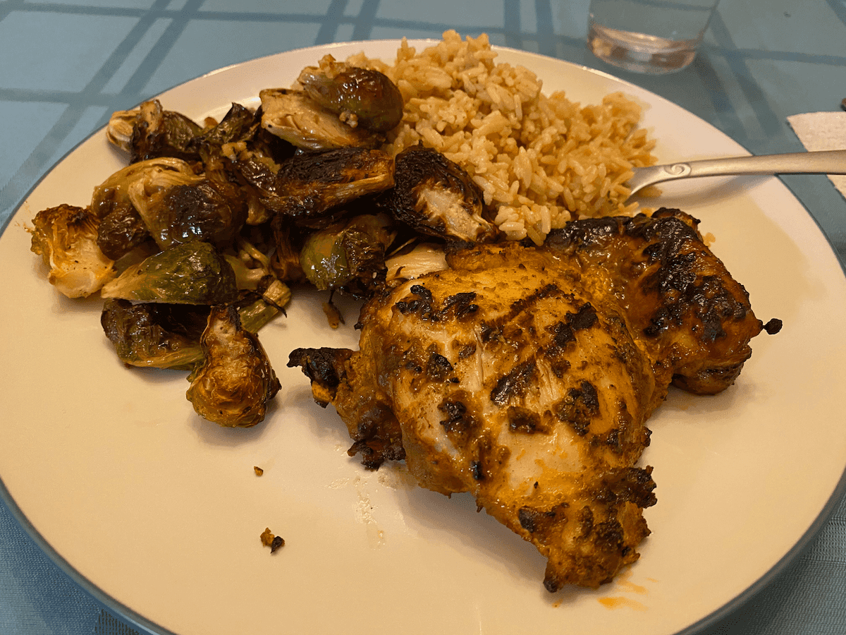 Grilled tandoori chicken